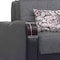 Homeroots 74" Gray Chenille Convertible Futon Sleeper Sofa And Toss Pillows With Storage 607195 - alternate 3