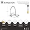 Kingston Brass Double-Handle Wall-Mount Pre-Rinse Bridge Kitchen Faucet, Polished Chrome GS8281CML - alternate 2