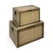 Homeroots Set of Two Brown And Natural Cane And Solid Wood Box With Lid, 2PK 392593 - alternate 2