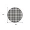 Homeroots 8' Charcoal Ivory And Gold Round Plaid Washable Indoor Outdoor Area Rug 597101 - alternate 2