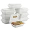 Eco Harmony Products Clamshell Hinged Food Storage Container, MFPP, Center Slide, 9.25" x 6.5", 150PK 804605 - alternate 1