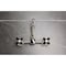 Kingston Brass Two-Handle Wall Mount Bridge Kitchen Faucet, Polished Nickel KS2446PKX - alternate 3
