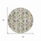 Homeroots 8' Gray And Ivory Round Abstract Washable Indoor Outdoor Area Rug 614163 - alternate 2