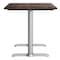 Flash Furniture 48" x 30" Outdoor Tabletop, Dark Brown, Seamless Surface Technology, 5" x 22" Silver T-Bases ST-REC3048-WBR-T0522S-GG - alternate 6