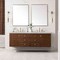 James Martin Vanities Amberly 72" Double Vanity, Mid-Century Walnut, w/ 3 CM Siberian Silestone Top 670-V72-WLT-3SFR - alternate 4