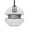 Besa Lighting Hula 8 Stem Pendant, Clear/Silver, Bronze Finish, 1x60W Medium base 1TT-HULA8SL-BR - alternate 1