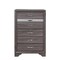 Homeroots 35" Grey Manufactured Wood Six Drawer Chest 478646 - alternate 3