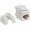 Eaton Tripp Lite Series Cat6a Keystone Jack - 4PPoE Compliant, 110/Krone, 568A/B, RJ45 Ethernet,  N238-001-WH-6A - alternate 1