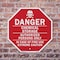 Signmission Danger Chemical Storage Authorized, 6 Inch X 6 Inch, Plastic Sign OC-P-6-34 - alternate 4