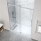 Anzzi 76'' x 57-60'' Sliding Frameless Shower Door in Brushed Nickel with Alcove Left Drain Shower Base SD-5902302L-BN - alternate 2