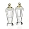 Homeroots Set of Two Clear And Gold Crystal Geometric Pepper Shakers 376101 - alternate 1