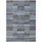 Homeroots 3' X 5' Blue Denim Blue And Brown Striped Washable Indoor Outdoor Area Rug 615476 - alternate 4