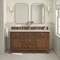 James Martin Vanities Lorelai 60" Dbl Vanity, Mid-Century Walnut, w/3 CM Siberian Silestone Top w/FreePower WirelessCharger 424-V60D-WLT-FSFR - alternate 3