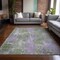Homeroots 5' X 8' Green and Purple Abstract Washable Non Skid Indoor Outdoor Area Rug 564273 - alternate 5