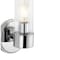 Jonathan Y Cecil 6" 1-Light Tall Cylinder Iron/Striped Glass Modern Mid-Century LED Vanity, Chrome JYL3537A - alternate 4