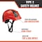 Malta Dynamics Safety Helmet, Acrylonitrile Butadiene Styrene (ABS), Ratchet, Red, Fits Hat Size One Size Fits Most HTR2000 - alternate 2