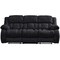 Homeroots 88" Black Upholstered Reclining USB Sofa With Toss Pillow 559209 - alternate 1