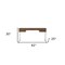 Homeroots 62" Brown and Silver Writing Desk With Four Drawers 482430 - alternate 2