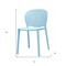Homeroots Set Of Four Aqua Blue Heavy Duty Plastic Juvenile Chairs, 4PK 554668 - alternate 3