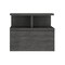 Homeroots 13" Dark Gray Wood One Drawer Floating Nightstand 546380 - alternate 1