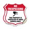 Signmission No Trespassing Shield Sign This Property, 6 inch X 6 inch, Vinyl Decal, 2PK SHI-D-2PACK-6-424 - alternate 1