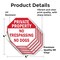 Signmission Private Property No Trespassing No, 4 inch X 4 inch, Vinyl Decal, 5PK OC-D-5PACK-4-139 - alternate 2