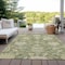 Homeroots 9' X 12' Artichoke Green Ivory And Tan Floral Washable Indoor Outdoor Area Rug 605185 - alternate 4