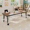 Flash Furniture Commercial Adjustable Height Rectangular Activity Table - Locking Casters-Oak XU-A2460-REC-OAK-T-P-CAS-GG - alternate 4