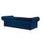 Homeroots 91" Navy Blue Velvet Chesterfield Solid Wood Sofa 543957 - alternate 5