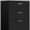 Homeroots 28" Black Wall mounted Accent Cabinet With Twelve Shelves And Six Drawers 546376 - alternate 3