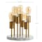 Jonathan Y Pleiades 13.5" Modern Metal/Resin LED Accent Lamp, Brass Gold/White JYL1060A - alternate 3