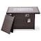 Leisuremod Mace Wicker Patio Modern Propane Fire Pit Table, Dark Brown CFW44G-DBR - alternate 4