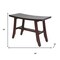 Homeroots 24" Dark Brown Solid Teak Wood Shower Bench 376685 - alternate 3