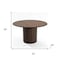 Homeroots 52" Brown Wood Pedestal Base Round Top Dining Table 720650 - alternate 2