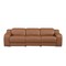 Homeroots 103" Chestnut Italian Leather Reclining USB Sofa 632887 - alternate 1
