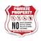 Signmission Private Property Shield Sign No Skateboa, 18 inch X 18 inch, Plastic Sign, 2PK SHI-P-2PACK-18-442 - alternate 1