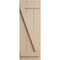 Ekena Millwork Rustic Three Board Joined Board-n-Batten Sandblasted Faux Wood Shutters w/Z-Board, 16 1/2W x 76H, PR SHUBJZ16X76SDPR - alternate 5