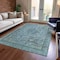 Homeroots 5' X 8' Teal Blue And Turquoise Medallion Washable Indoor Outdoor Area Rug 616077 - alternate 6