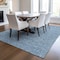 Homeroots 10' X 14' Denim Blue Black And Ivory Geometric Washable Indoor Outdoor Area Rug 596727 - alternate 4