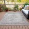 Homeroots 5' X 8' Silver And Gray Floral Washable Indoor Outdoor Area Rug 631024 - alternate 3