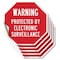 Signmission Warning Protected by Electronic Sur, 4 inch X 4 inch, Vinyl Decal, 5PK OC-D-5PACK-4-332 - alternate 1