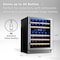 Tcl 5.1 Cu. Ft. 46-Bottle Wine Cooler, Dual-Zone, Digital Controls, LED Light, Glass Door, Stainless TRW46B8AS - alternate 4