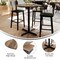 Flash Furniture Commercial 36" Natural HPL Tabletop with Black Bar Height X Base ST-RD36-NAT-T3030B-GG - alternate 2