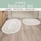 Lavish Home Reversible Bathroom Rug Set, Ivory, 2-Pieces, 32 inx20 in/24 inx17 in ST-BATH6-OI - alternate 3