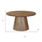 Homeroots 54" Brown Solid Wood Pedestal Base Round Top Dining Table 644519 - alternate 3