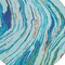 Homeroots 8' Blue Pink And Green Round Abstract Washable Indoor Outdoor Area Rug 600224 - alternate 2