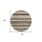 Homeroots 8' Brown Beige And Ivory Round Striped Washable Indoor Outdoor Area Rug 598324 - alternate 2