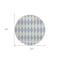 Homeroots 8' Sky Blue And Ivory Round Geometric Washable Indoor Outdoor Area Rug 577117 - alternate 3