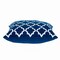 Homeroots 20" Blue and White Geometric Cotton Throw Pillow 529275 - alternate 2