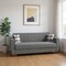 Homeroots 84" Gray Chenille Convertible Futon Sleeper Sofa With Toss Pillows And Storage 607120 - alternate 2